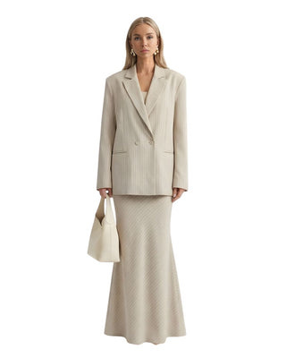 Lniana Marynarka Beżowa